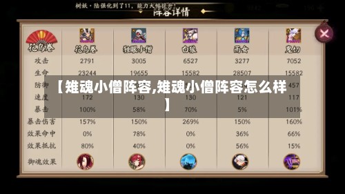 【雉魂小僧阵容,雉魂小僧阵容怎么样】-第3张图片