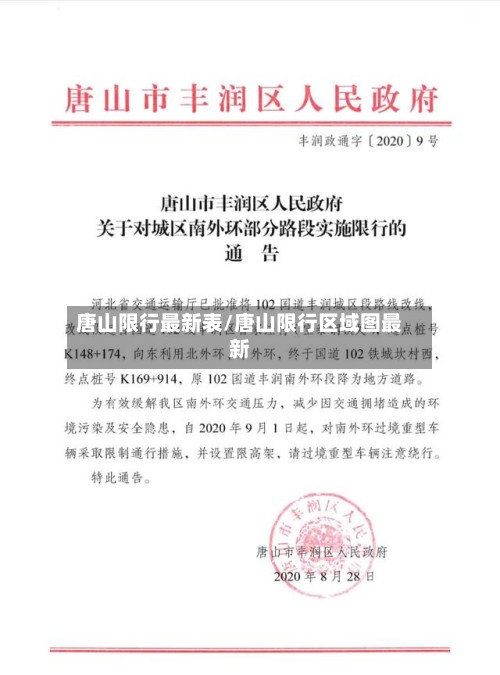 唐山限行最新表/唐山限行区域图最新-第2张图片