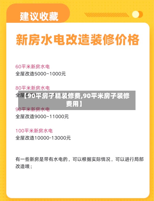 【90平房子精装修费,90平米房子装修费用】-第2张图片